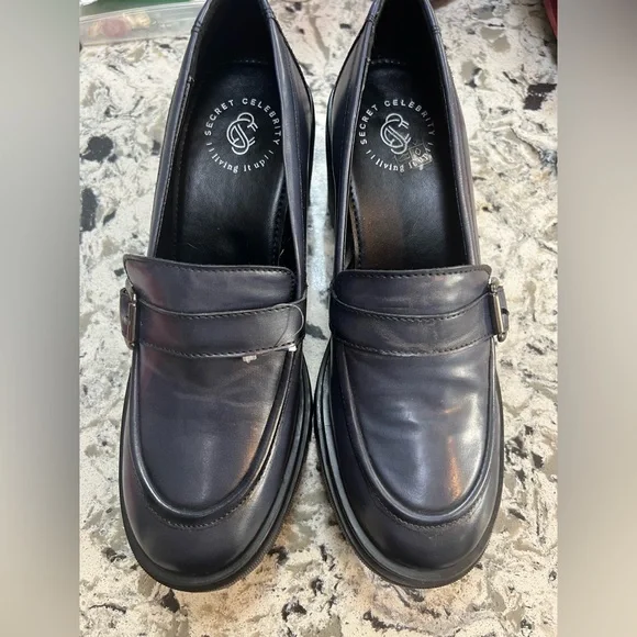 Brand New Navy Blue Penny Loafer Style Shoes - Sz 9 - Picture 6 of 7